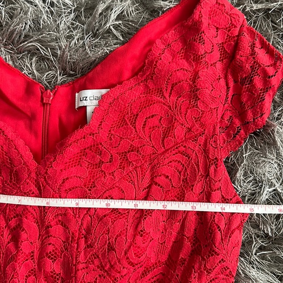 Liz Claiborne Red Lace Dress - Picture 7 of 9